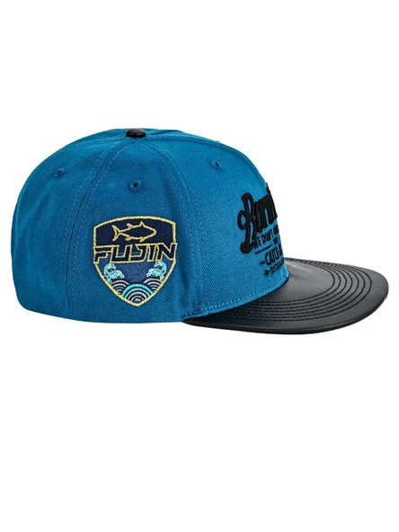 Fujin BTW Leather Visor Şapka Indigo - Resim 4