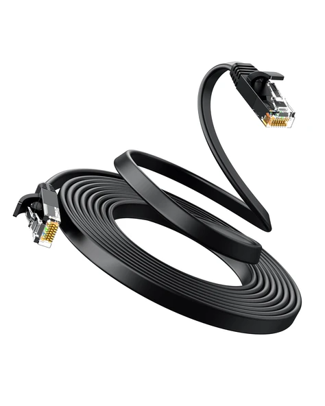 UGREEN CAT6 Flat Ethernet Kablosu, 1 Metre, Siyah, 50173 ürün görseli 1