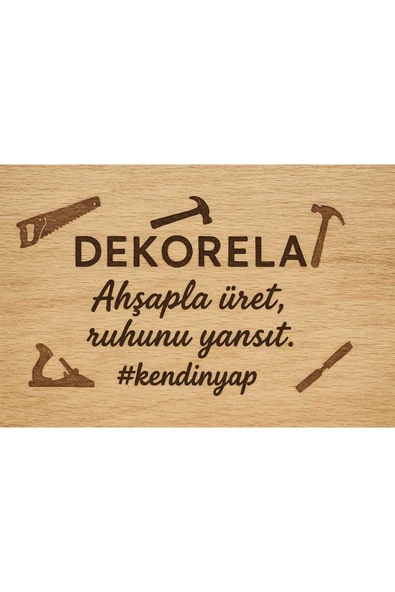 DEKORELA 3x7x100 cm Silinmiş Kereste 5 Adet - Resim 2