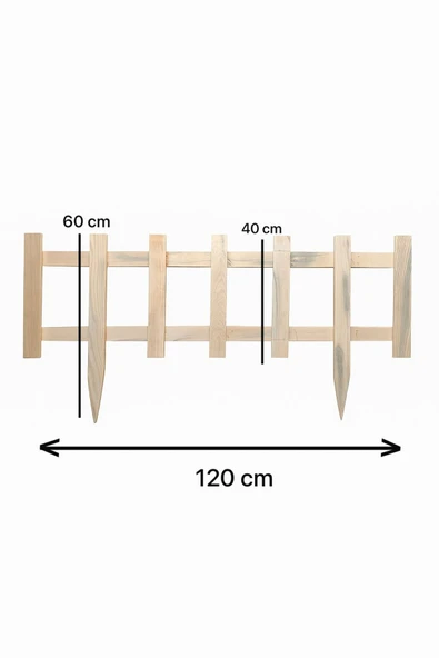 DEKORELA Ahşap Bahçe Çiti - Resim 2