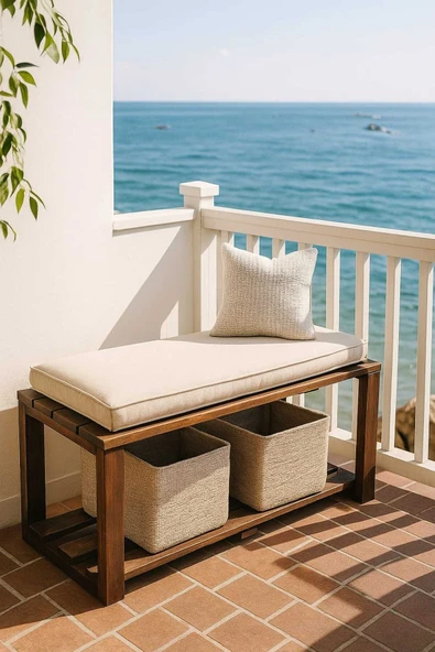 DEKORELA ÇOK AMAÇLI AHŞAP BENCH SMALL - Resim 6