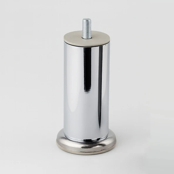 Krom Gümüş 10 cm 51 mm Kalın Metal Mobilya Ayağı Modern Dayanıklı Koltuk Kanepe TV Ünitesi M8 Civata ürün görseli 1