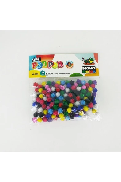 Nova Color Simli Ponpon 200 Adet Nc-883 ürün görseli 1