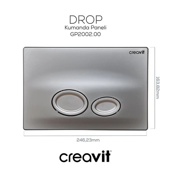 Drop Mat Gri Boyalı Kumanda Paneli ürün görseli 1