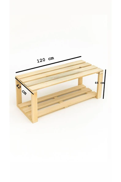 DEKORELA ÇOK AMAÇLI AHŞAP BENCH - Resim 3