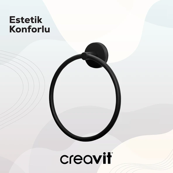Drop Yuvarlak Havluluk-Siyah - Resim 3