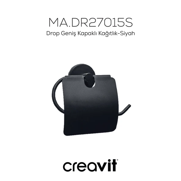 Drop Geniş Kapaklı Kağıtlık-Siyah - Resim 4
