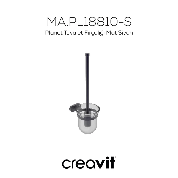 Planet Tuvalet Fırçalığı Mat Siyah - Resim 5
