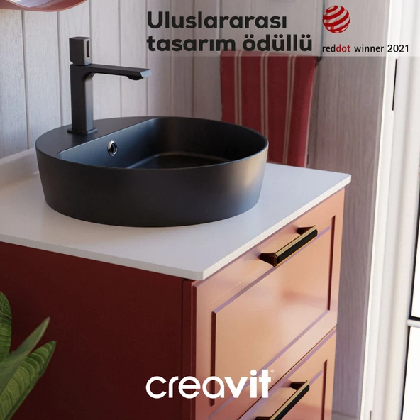 Loop 45cm Masa Üstü Çanak Lavabo Beyaz - Resim 4