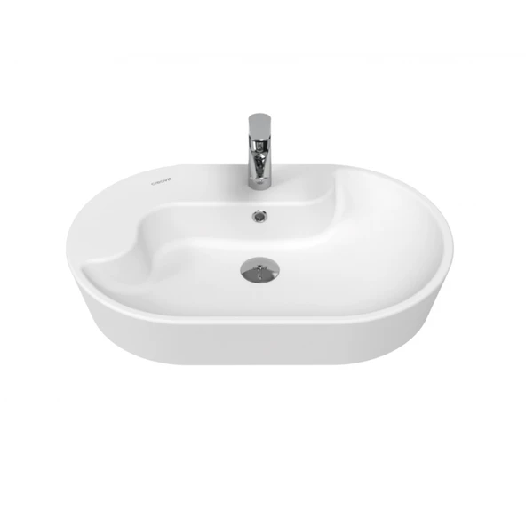 Topic Tezgah Üzeri Çanak Lavabo 70cm Beyaz ürün görseli 1