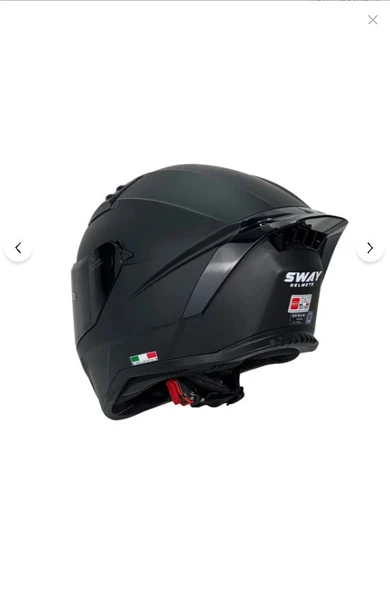 SWAY FULL FACE KASK- SW 869 MATT BLACK (siyah camlı) ürün görseli 1