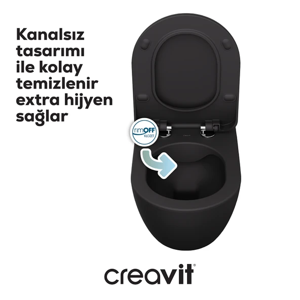 Free Rim-Off Mat Antrasit Renkli Gömme Rezervuar Takım Set ürün görseli 1