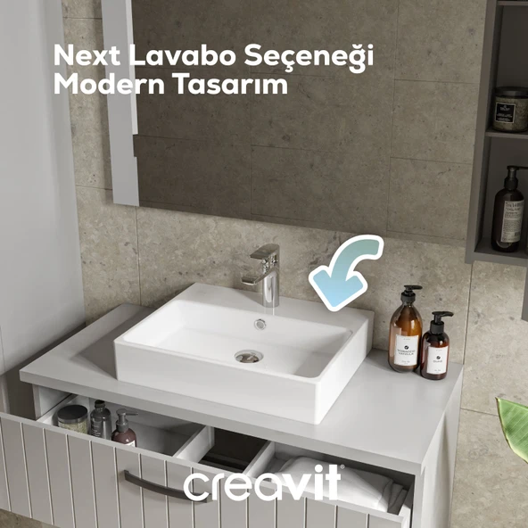 Next Tezgah Üzeri Lavabo 40x50cm Beyaz - Resim 2