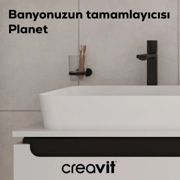 Planet Diş Fırçalık Mat Siyah - Resim 3