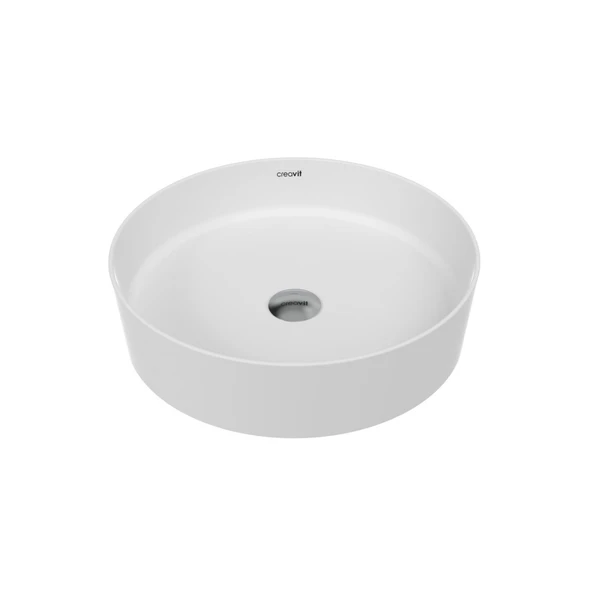 Loop Yuvarlak Masa Üstü Çanak Lavabo Ø45 cm Extra Mat Beyaz ürün görseli 1