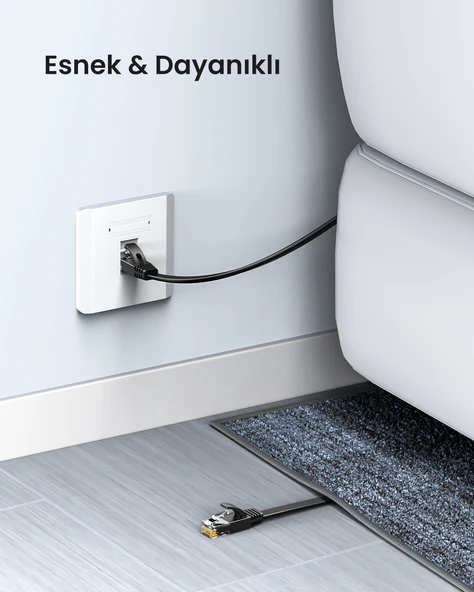 UGREEN CAT6 Flat Ethernet Kablosu, 20 Metre, 50181 - Resim 6