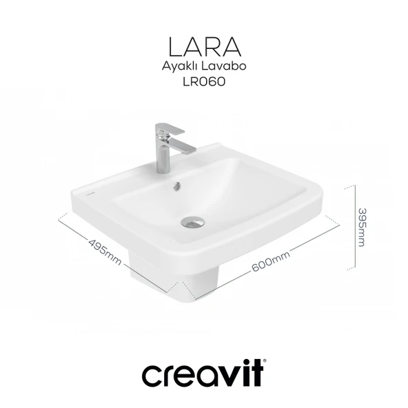 Creavit Lara Yarım Ayak Beyaz - Resim 3