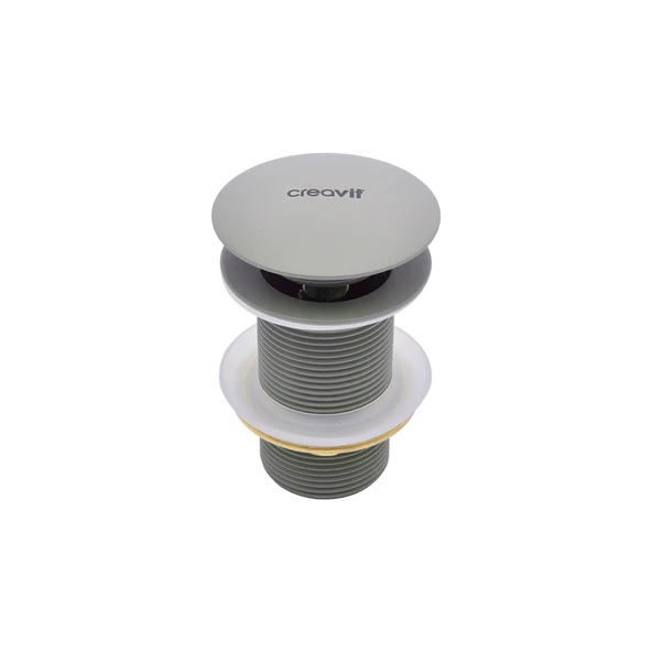 Loop Cool Grey Çanak Lavabo Armatür ve Sifon Başlığı Set - Resim 3