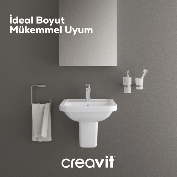 Creavit Key Yarım Ayak Beyaz - Resim 2