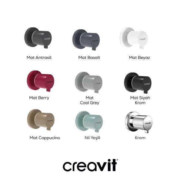 Ara Kesme Valfi 1/2-1/2" Cappucino Mat - Resim 3