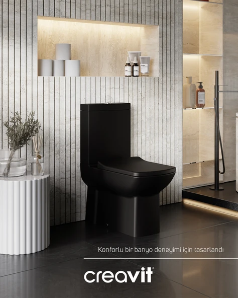 Lara Duroplast Yavaş Kapanan Kapaklı Kömür Karası Set ürün görseli 1