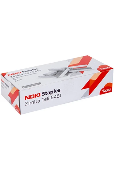 Noki 10 Lu Paket Zımba Teli No: 24/6 (BÜYÜK- OFİS TİPİ ZIMBA MAKİNASI İÇİN.) Gümüş Renk ürün görseli 1