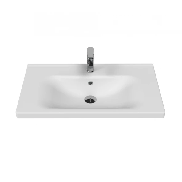 Eksen Etajerli Lavabo 80 cm Beyaz ürün görseli 1