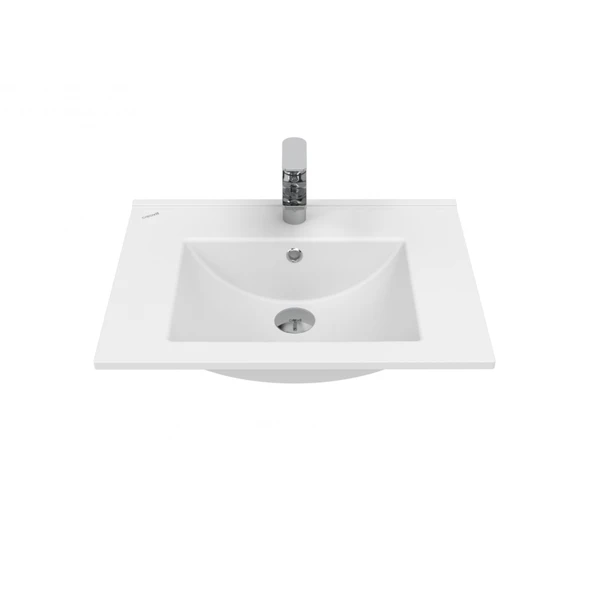 Su Etajerli Lavabo 60 cm Beyaz ürün görseli 1