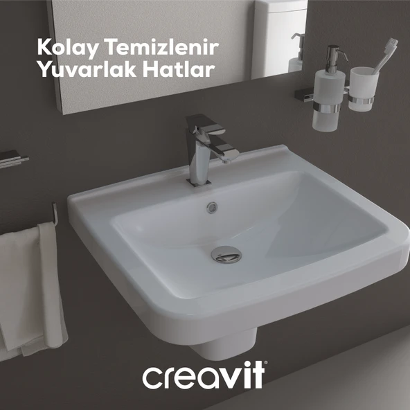 Creavit Lara Yarım Ayak Beyaz - Resim 4