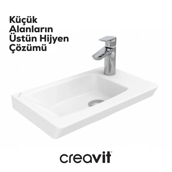Memory Etajerli Lavabo 45 cm Beyaz - Resim 3