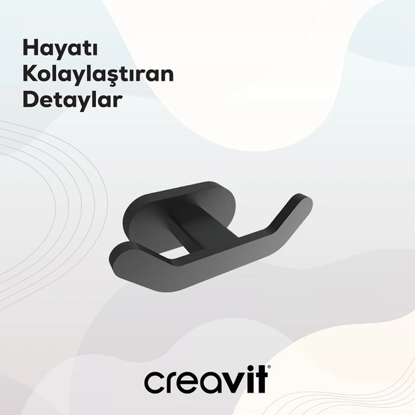 Planet İkili Askılık Mat Siyah - Resim 3