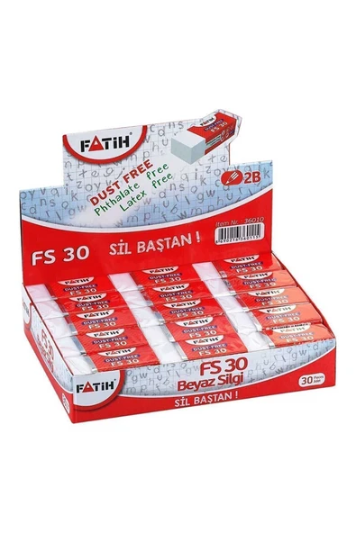 Fatih Silgi Beyaz Fs-30 - 30'lu Paket - Resim 2