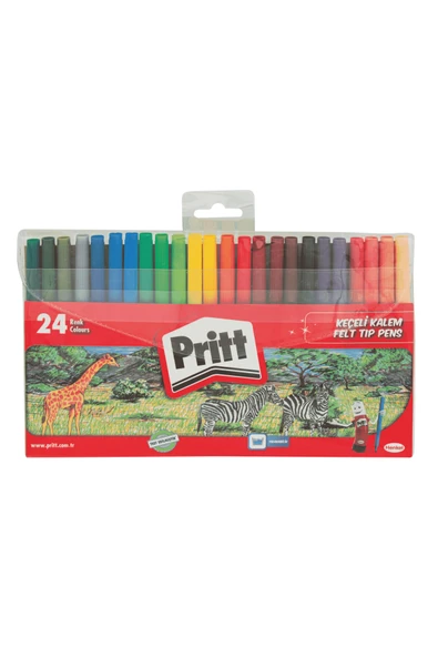 Pritt Keçeli Kalem Seti 24'lü - Yıkanabilir Ve Dayanıklı Renkler, 1. Sınıf Kalite ürün görseli 1