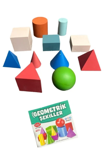 SIFIR312 11 Parça Geometrik Şekiller Eğitici Geometrik Şekiller İlkokul ve Okul Öncesi Eğitici Matematik Seti - Resim 2