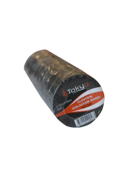 Tokyo Tky-942 Siyah Elektrikli Elektrik Bandı 10lu Paket - Resim 2