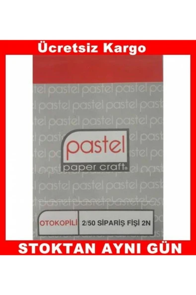 Pastel A5 Otokopili Sipariş Fişi 2 Nüsha 12 Adet ürün görseli 1