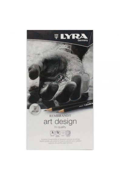 LYRA Rembrandt Art Design Profesyonel Dereceli Kalem Karakalem Eskiz Çizim Seti 12'li Metal Ku ürün görseli 1