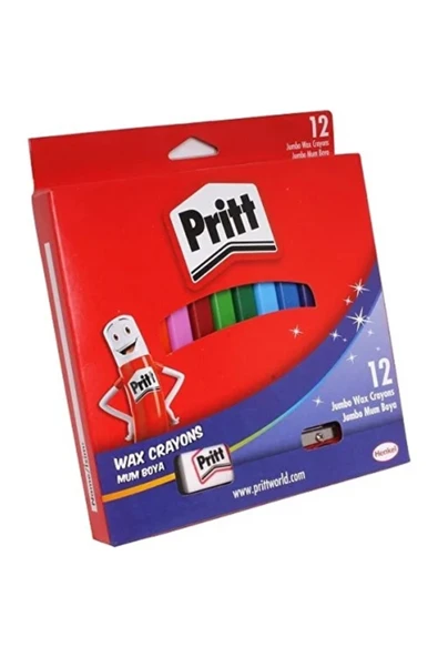 Pritt 12 Renk Jumbo Üçgen Silinebilir Pastel Mum Boya 1655739 ürün görseli 1