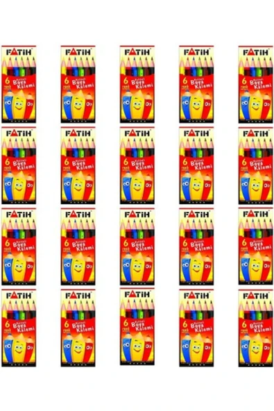 Fatih 33006 Yarım Boy 6 Renk Kuru Boya 20'li ürün görseli 1