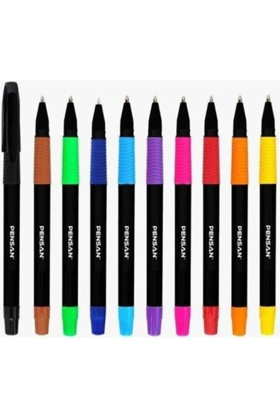 Pensan Sign Up Renkli Tükenmez Kalem 10'lu + Dalmaçyalı Pastel Renk Mini Fosforlu Kalem 6'lı ürün görseli 1