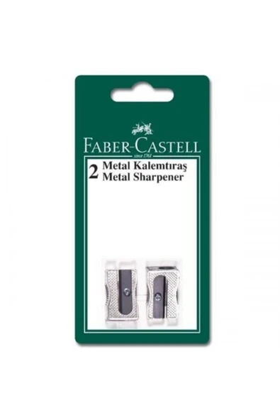 Faber Castell 2 Metal Kalemtras Yedekli ürün görseli 1