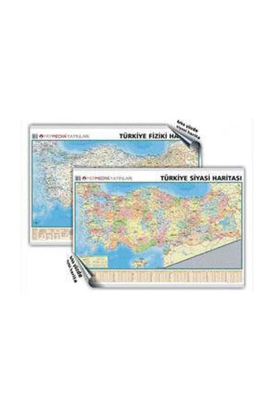Mepmedya Yayınları Türkiye Siyasi Ve Fiziki Duvar Haritası 50x70 ürün görseli 1