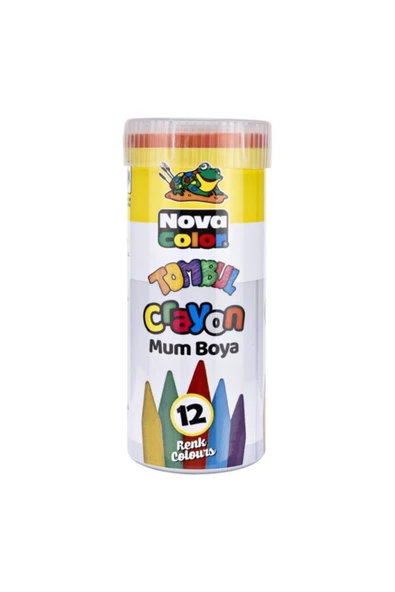 Nova Color Tombul Mum Boya 12 Renk Metal Tüp ürün görseli 1