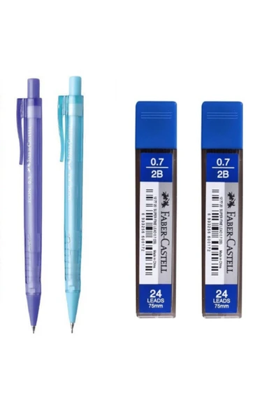 Faber Castell Econ1343 0.7 Mm Mekanik Kurşun Kalem 2 Adet 2 Tüp 0.7 Uç ürün görseli 1