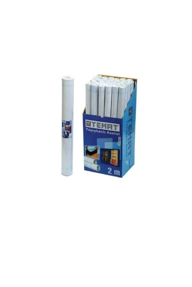 Temat Asetat Yapışkanlı Rulo 45 Cm X 2 Mt Şeffaf 10350 ürün görseli 1