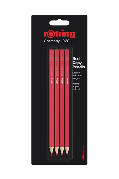 Rotring Kırmızı Kopya Kalemi 4'lü ürün görseli 1