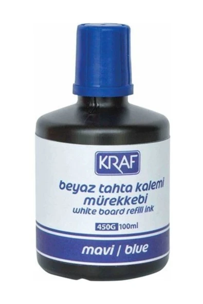 KRAF Beyaz Yazı Tahtası Mürekkebi Mavi 100 Ml X 6 Adet ürün görseli 1