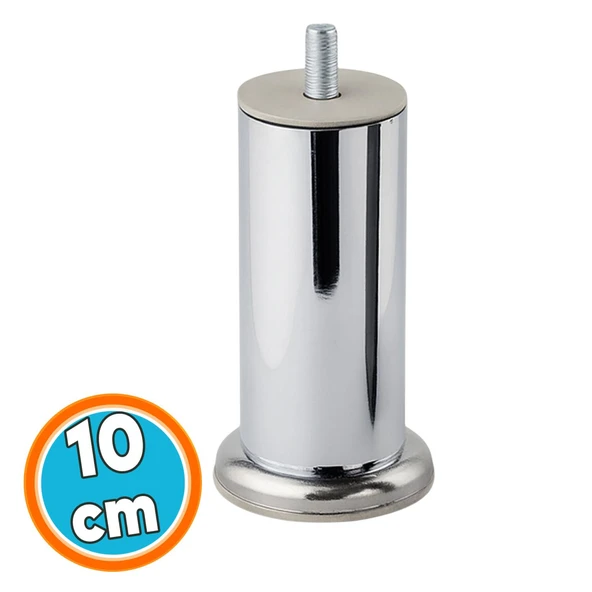 Mobilya Ayağı Modern Koltuk Kanepe Dayanıklı Tv Ünite m8 Civatalı Ayakları Krom Gümüş 10 cm Metal ürün görseli 1