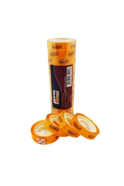 Biotech Ayıntap 11 Mm X 20 Yrd. Şeffaf Ofis Para Bandı 12 Li Paket ürün görseli 1