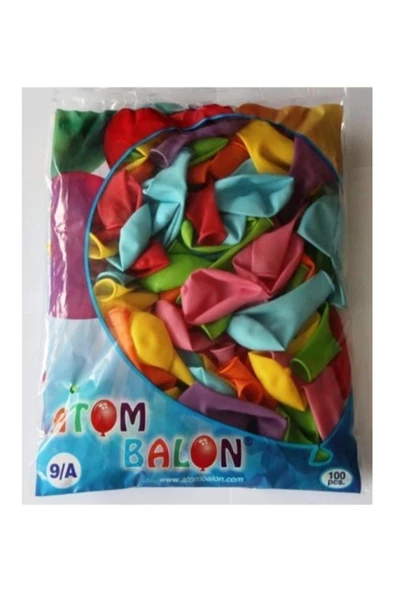 Atom Normal Balon 9/A Mia 100'lü ürün görseli 1